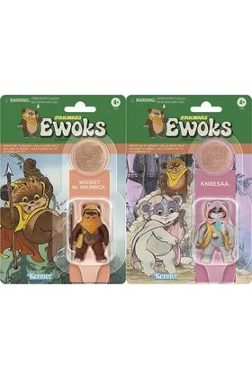 WICKET W. WARRICK & KNEESAA SET 2 FIGURA 9,5 CM STAR WARS: EWOKS THE VINTAGE COLLECTION