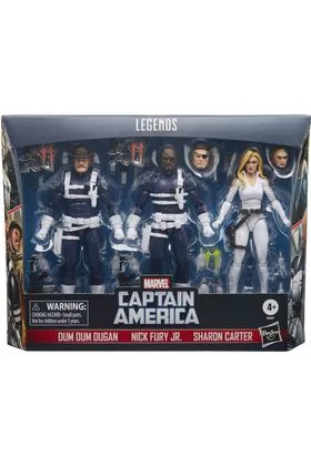 DUM DUM DUGAN, NICK FURY JR. & SHARON CARTER PACK 3 FIG. 15 CM CAPTAIN AMERICA MARVEL LEGE