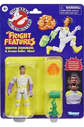 WINSTON ZEDDEMORE & SCREAM ROLLER GHOST RETRO ACTION FIG. 13 CM THE REAL GHOSTBUSTERS