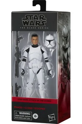 PHASE I CLONE TROOPER FIG. 15 CM STAR WARS ATTACK OF THE CLONES THE BLACK SERIES