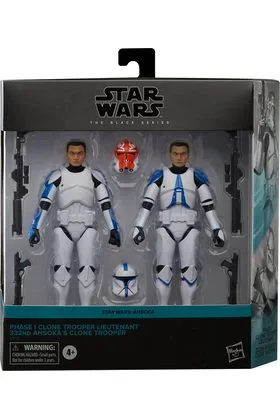 PHASE I CLONE TROOPER LIEUTENANT & 332ND AHSOKAS CLONE TROOPER SET 2 FIGURA 15 CM STAR WAR