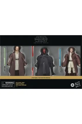 QUI-GON JINN, DARTH MAUL & OBI-WAN KENOBI PACK 3 FIG. 15 CM STAR WARS: THE PHANTOM MENACE