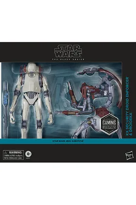 KX SECURITY DROID ENFORCER AND DROIDEKA FIGURAS 15 CM STAR WARS JEDI SURVIVOR THE BLACK SERIES