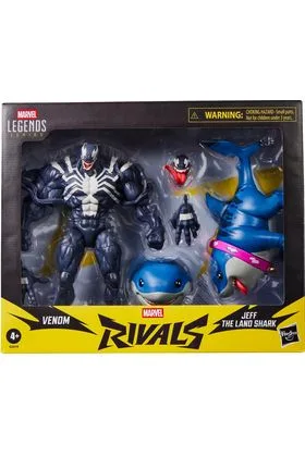 VENOM & JEFF THE LAND SHARK FIGURA 15 CM RIVALS MARVEL LEGENDS SERIES