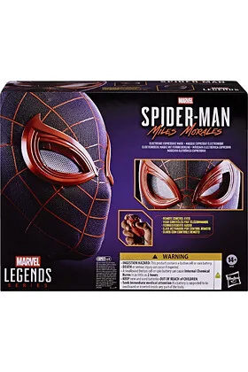 SPIDER-MAN MILES MORALES MASCARA ELECTRONICA REPLICA 1:1 SPIDER-MAN 2 MARVEL LEGENDS