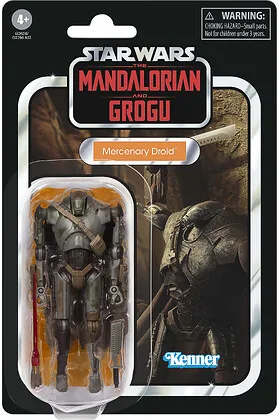 MERCENARY DROID FIGURA 9,5 CM STAR WARS: THE MANDALORIAN AND GROGU THE VINTAGE COLLECTION