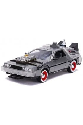 Delorean Time Machine Vehiculo 20 CM Back To the Future Iii Hollywood Rides Scale 1/24