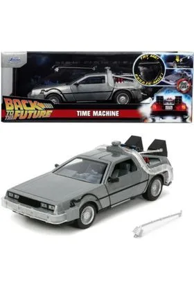 DELOREAN TIME MACHINE  VEHICULO 20 CM BACK TO THE FUTURE I HOLLYWOOD RIDES SCALE 1/24