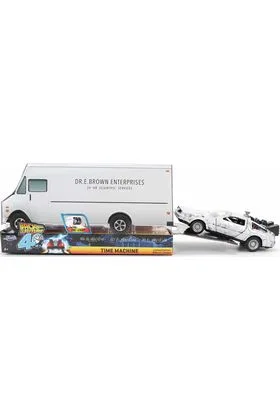 DELOREAN FROZEN 40 ANIVERSARIO VEHICULO 1/32 SCALE BACK TO THE FUTURE HOLLYWOOD RIDES
