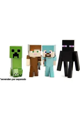 MINECRAFT EXPOSITOR 12 FIGURAS 7 CM MINECRAFT METALFIGS