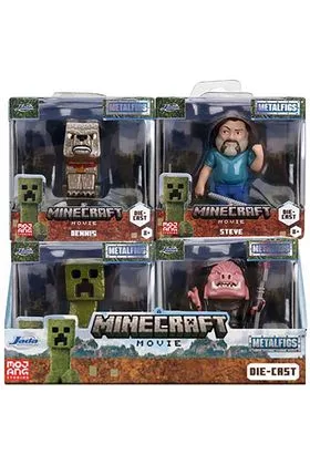MINECRAFT EXPOSITOR 12 FIGURAS 7 CM A MINECRAFT MOVIE METALFIGS