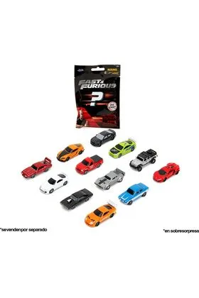FAST & FURIOUS CARS SURTIDO 24 SOBRES NANO FIGURA 4 CM METALFIGS