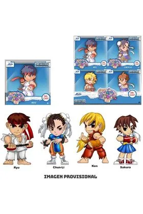 SUPER GEM FIGHTER MINI MIX EXPOSITOR 12 FIGURAS 6,5 CM STREET FIGHTER METALFIGS