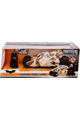 BATMAN & DARK KNIGHT BATMOBILE CAMOUFLAGE VER. 2008 SET 1/24 SCALE DC UNIVERSE
