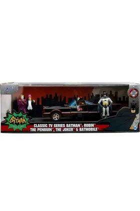 BATMOBILE 1966 CLASSIC TV & SET 4 FIGURAS 1/24 SCALE DC UNIVERSE
