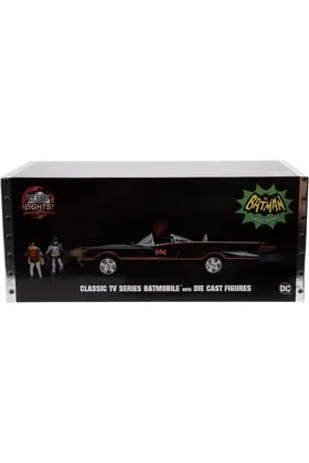 BATMOBILE 1966 CLASSIC TV & SET 2 FIGURAS 1/18 SCALE DC UNIVERSE