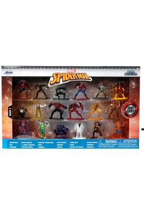 Spider-Man Set 18 Figuras 4 CM Spider-Man Marvel Nano Metalfigs