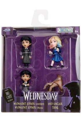 WEDNESDAY SET 4 FIGURAS 7 CM WEDNESDAY METALFIGS