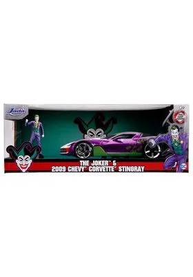 JOKER & 2009 CHEVY CORVETTE STINGRAY SET 1/24 SCALE DC UNIVERSE