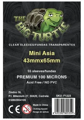 Mini Asia Sleeve 46X68 Funda Transparente 55 Ud the Big Turtle