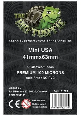 Mini Usa Sleeve 44X66 Funda Transparente 55 Ud the Big Turtle
