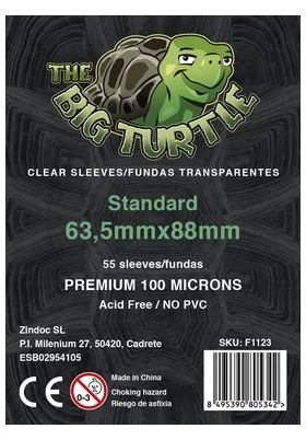 Standard Sleeve 66X91 Funda Transparente 55 Ud the Big Turtle