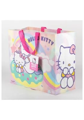HELLO KITTY & PONY BOLSA RECICLABLE CON ASAS 40X45X20 CM HELLO KITTY