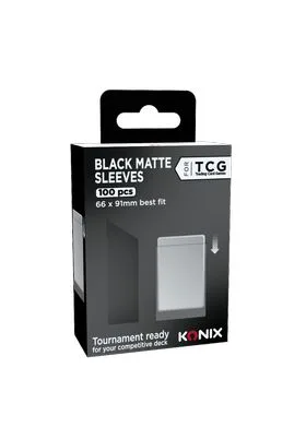 100 X BLACK MATTE SLEEVES 66X91 MM FUNDAS PARA TCG