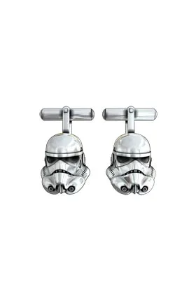 STORMTROOPER CABEZA BA„O PLATA GEMELOS PARA CAMISA STAR WARS