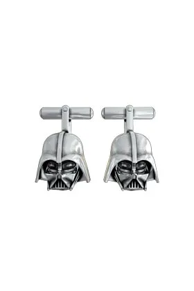 DARTH VADER CABEZA BA„O PLATA GEMELOS PARA CAMISA STAR WARS