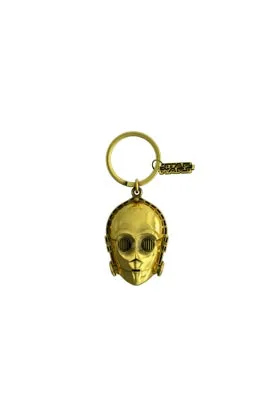 C-3PO LET THE WOOKIE WIN! CABEZA BA„O ORO LLAVERO STAR WARS