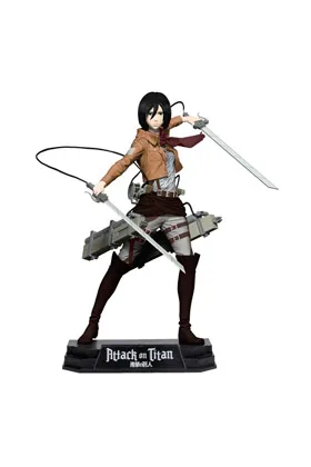 MIKASA ACKERMAN FIGURA 18 CM ATTACK ON TITAN GREEN WAVE