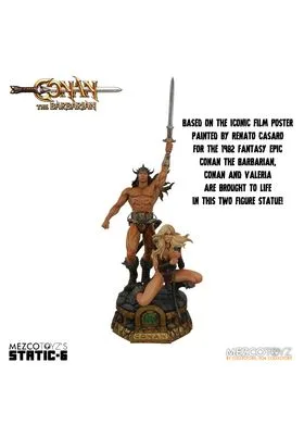 CONAN & VALERIA STATUE 63,5 CM CONAN THE BARBARIAN 1982 STATIC SIX