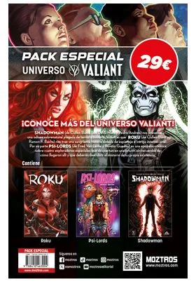 UNIVERSO VALIANT (PACK ESPECIAL) -CONTIENE: SHADOWMAN, ROKU, PSI-LORS