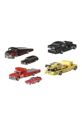 SURTIDO 4 UNIDADES TEAM TRANSPORT RÉPLICA 22 CM HOT WHEELS