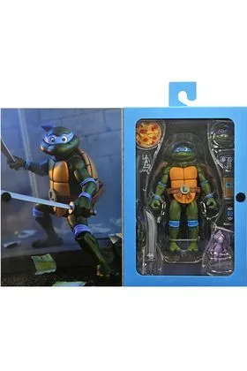 ULTIMATE LEONARDO VHS SCALE ACTION FIG. 18 CM TEENAGE MUTANT NINJA TURTLES CARTOON