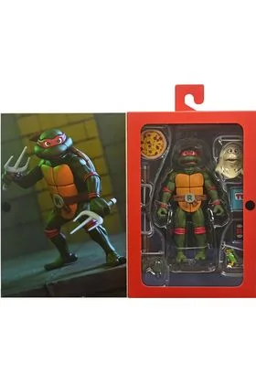 ULTIMATE RAPHAEL VHS SCALE ACTION FIG. 18 CM TEENAGE MUTANT NINJA TURTLES CARTOON