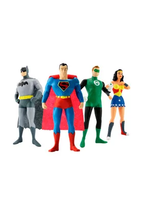 JUSTICE LEAGUE FIGURA FLEXIBLE PACK 4 UNIVERSO DC