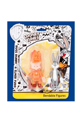BUGS BUNNY & ELMER FUDD 2-PACK FIGURAS FLEXIBLES LOONEY TUNES