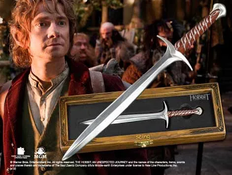 DARDO ESPADA DE BILBO ABRECARTAS EN CAJA DE MADERA, EL HOBBIT