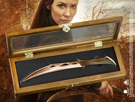 ESPADA DE TAURIEL ABRECARTAS EN CAJA DE MADERA, EL HOBBIT