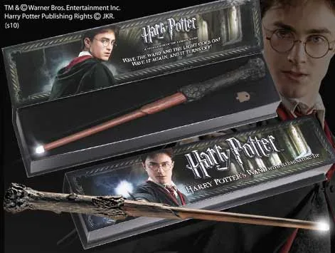 VARITA DE HARRY POTTER CON LUZ 35 CM. RƒPLICA HARRY POTTER