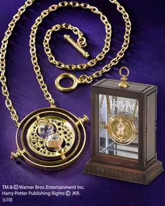 Hermione Granger Giratiempo con Cadena 45 CM en Expositor,replica Harry Potter