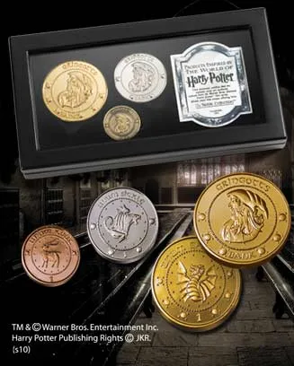MONEDAS DE GRINGOTTS EN EXPOSITOR, HARRY POTTER