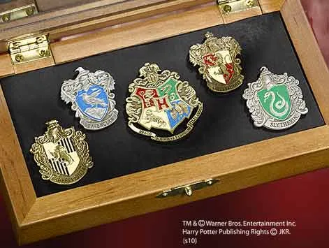 CASAS DE HOGWARTS PINS EN CAJA, HARRY POTTER