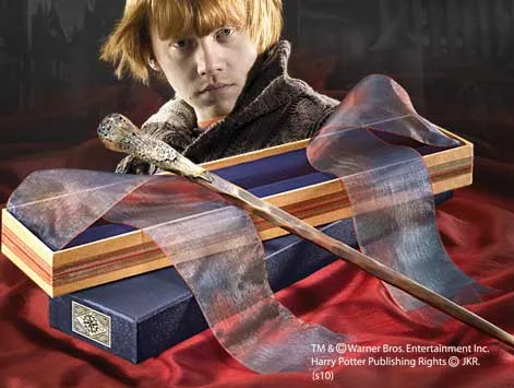VARITA DE RON WEASLEY EN CAJA DE OLIVANDER, HARRY POTTER