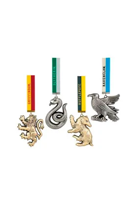 SET 4 ADORNOS MASCOTAS CASAS HOGWARTS HARRY POTTER