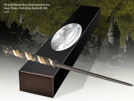 ALECTO CARROW VARITA CON CAJA Y PLACA DE IDENTIFICACIîN, HARRY POTTER