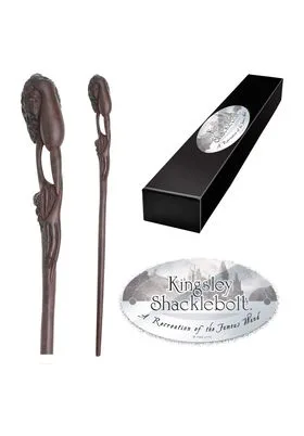 KINGSLEY SHACKLEBOLT VARITA CON CAJA Y PLACA DE IDENTIFICACION HARRY POTTER
