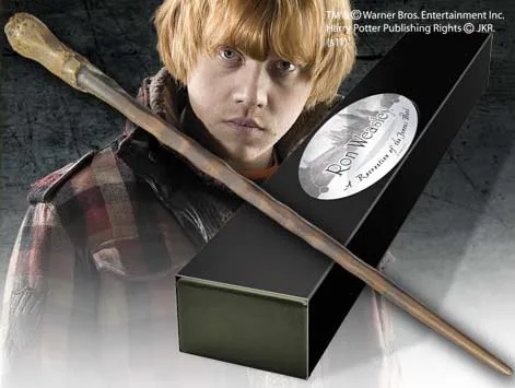 RON WEASLEY VARITA CON CAJA Y PLACA DE IDENTIFICACIîN, HARRY POTTER